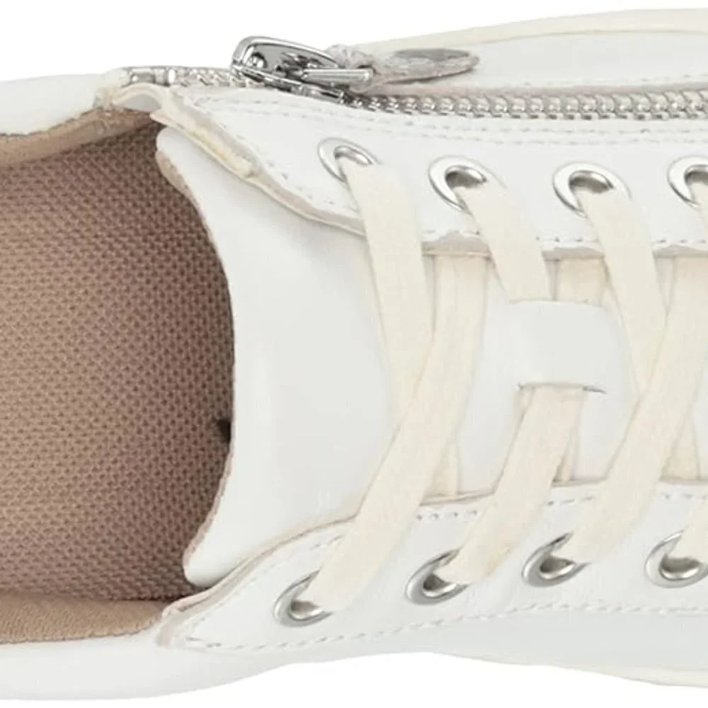 Naturalizer Women's Macayla Women Size 8.5 Tennis Shoe Snakeskin Zipper White